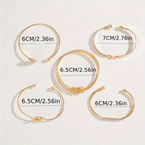 Set de pulseras Knotted Elegance | Oro