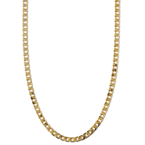Collar de cadena de eslabones planos | Oro