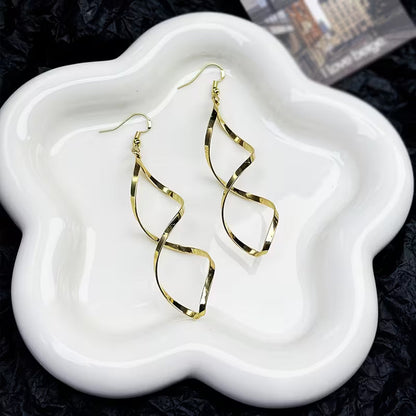 Pendientes colgantes espiral | Oro