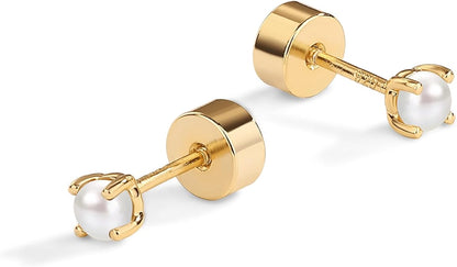 Studs de perla delicados | Oro