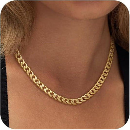 Collar cubano tipo Chunky | Oro