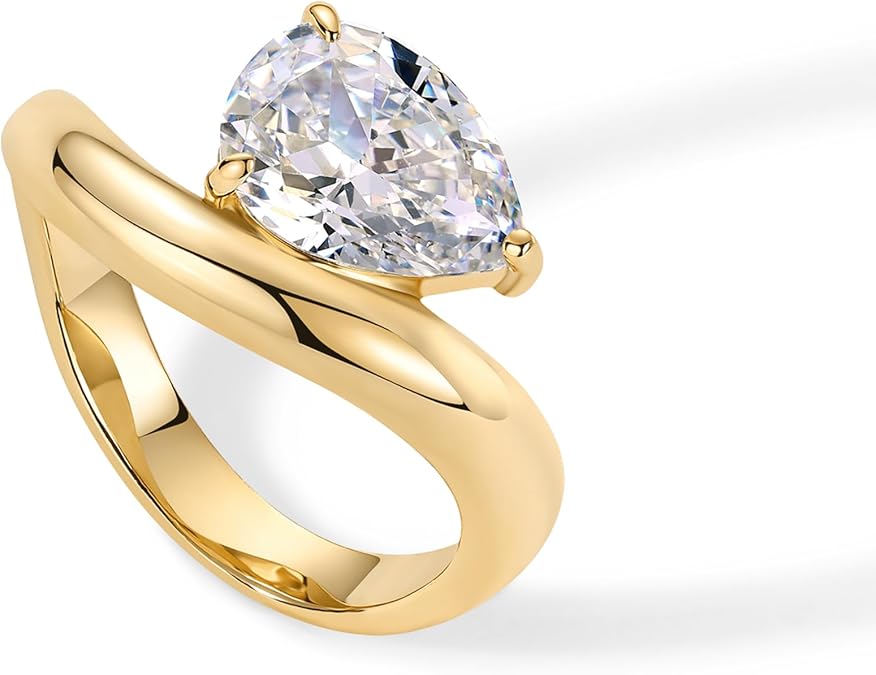 Anillo promesa ondulado | Oro
