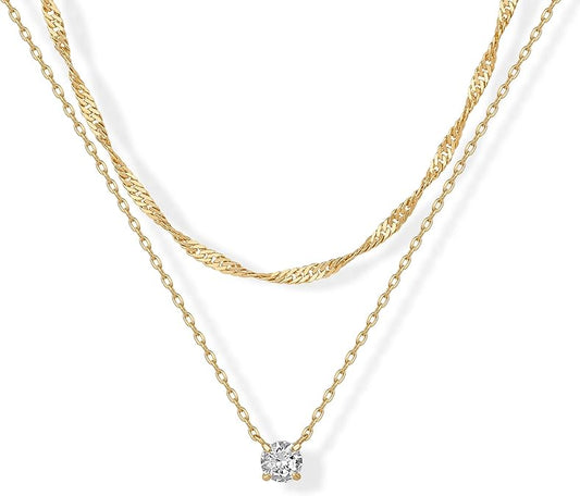 Collar de capas Halo | Oro
