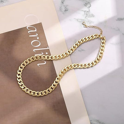 Collar cubano tipo Chunky | Oro