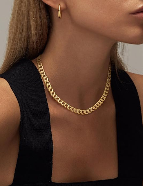 Collar cubano tipo Chunky | Oro