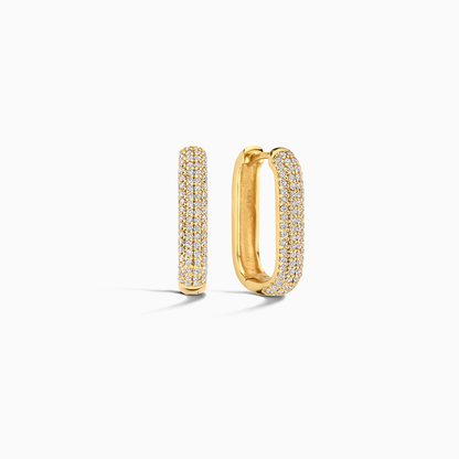 Aros Icon con piedras | Oro