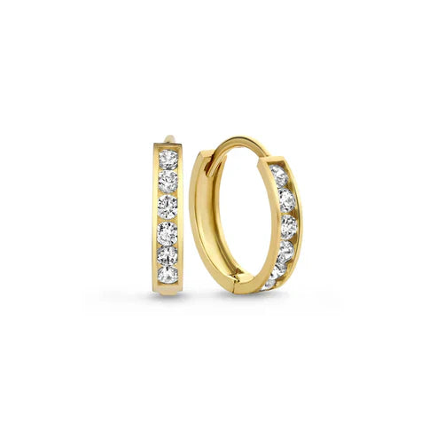 Set de pendientes de piedra Dara Brillane | Oro
