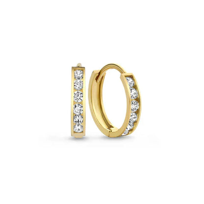 Set de pendientes de piedra Dara Brillane | Oro