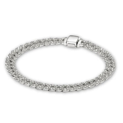 Pulsera cubana con piedras | Oro