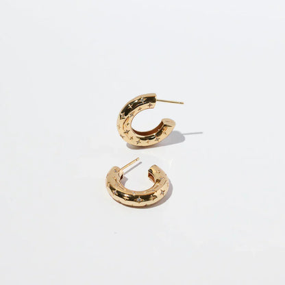 Pendientes de aro cósmicos | Oro