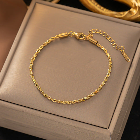 Pulsera de cadena trenzada | Oro