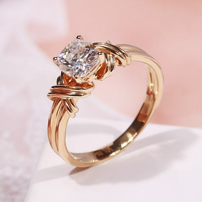 Anillo de banda con nudo | Oro