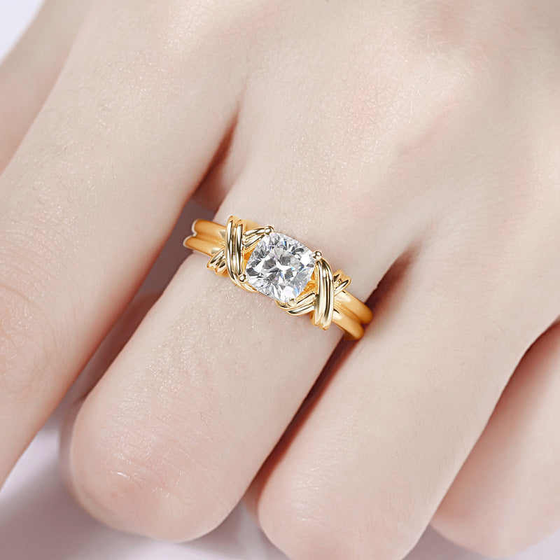 Anillo de banda con nudo | Oro
