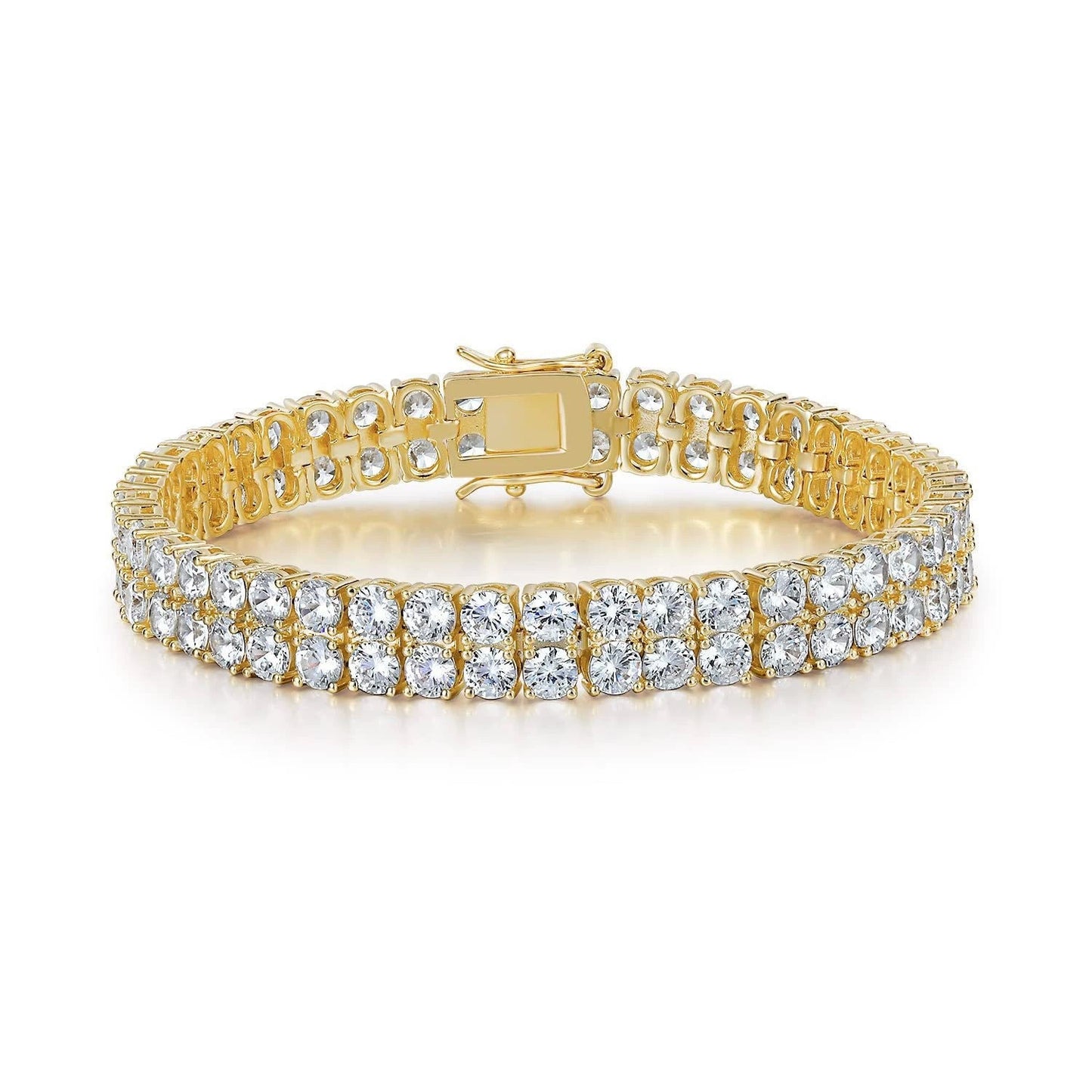 Pulsera de tenis corte redondo | Oro