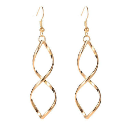 Pendientes colgantes espiral | Oro