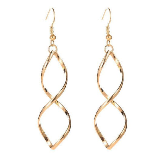 Pendientes colgantes espiral | Oro