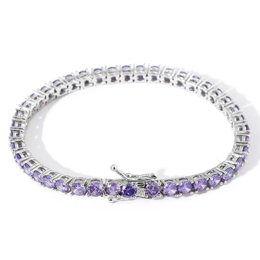 Amethyst Tennis Bracelet | White Gold
