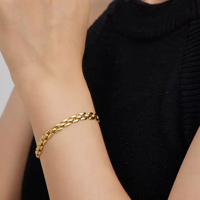 Pulsera de cadena Timepiece | Oro