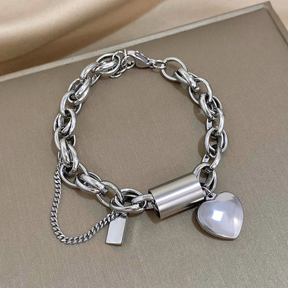 Pulsera gruesa Heartened | Oro