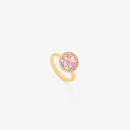 Anillo giratorio Pink Heart Bloom | Oro