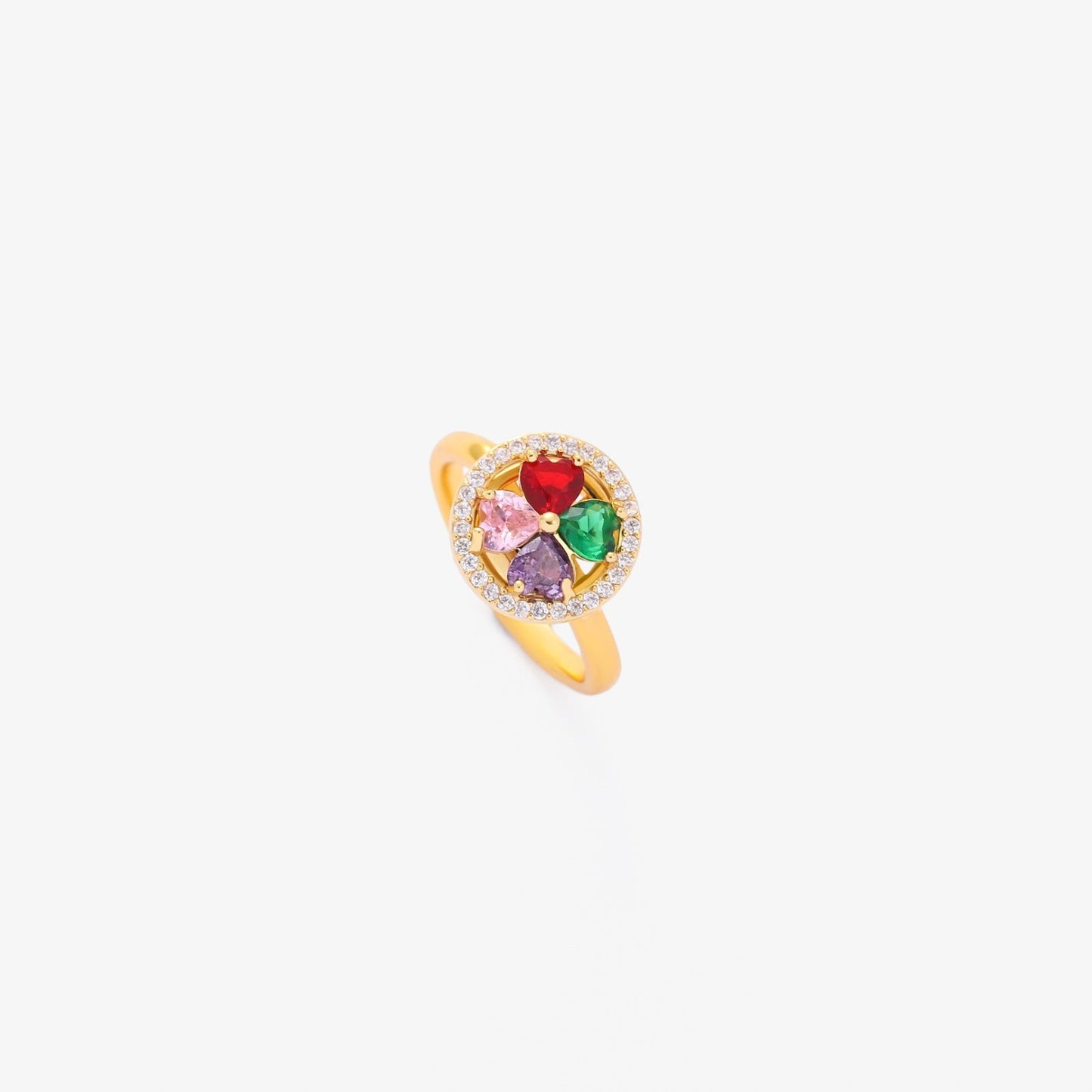 Anillo giratorio Colorwave Hearts | Oro