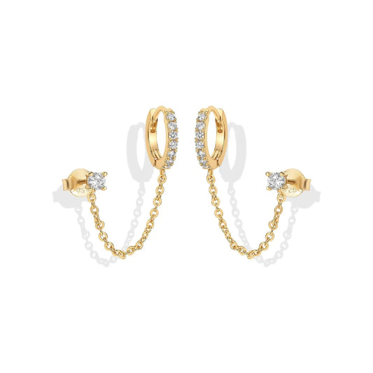 Pendientes de cadena Adella | Oro