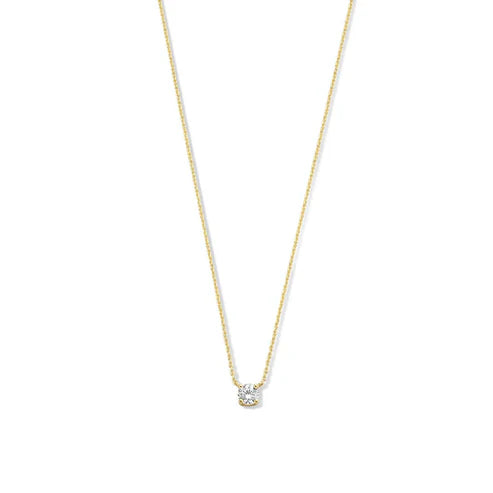 Collar de piedra moissanita Cléa | Oro