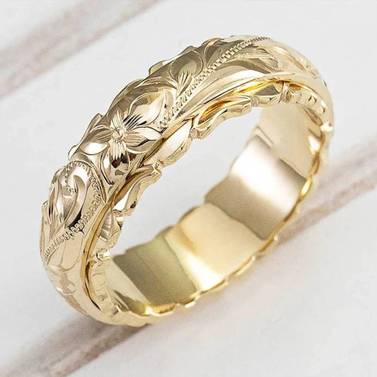 Anillo flor de oro antiguo | Oro