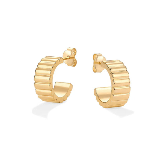 Pendientes Classic Ridge | Oro